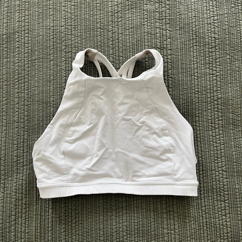 lululemon athletica White High Neck Sports Bra